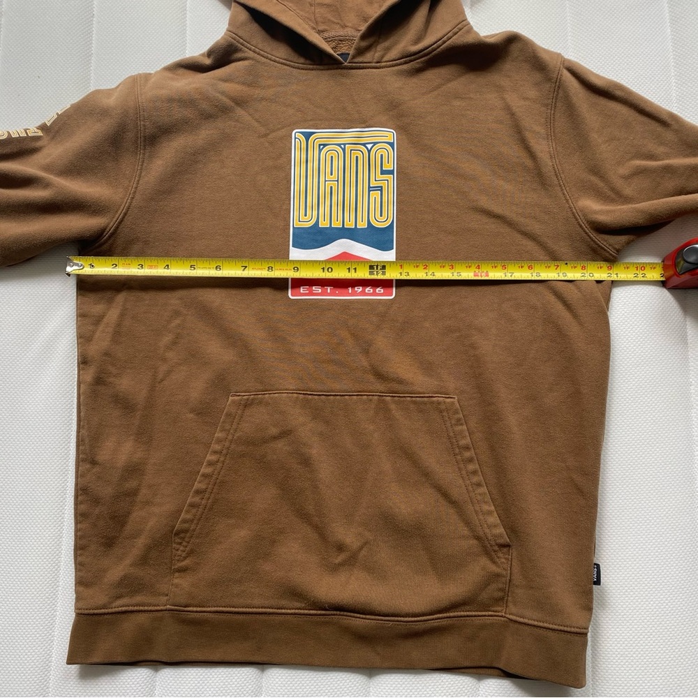Vans Brown Pullover Hoodie with Retro Chest Logo - Picture 7 of 8